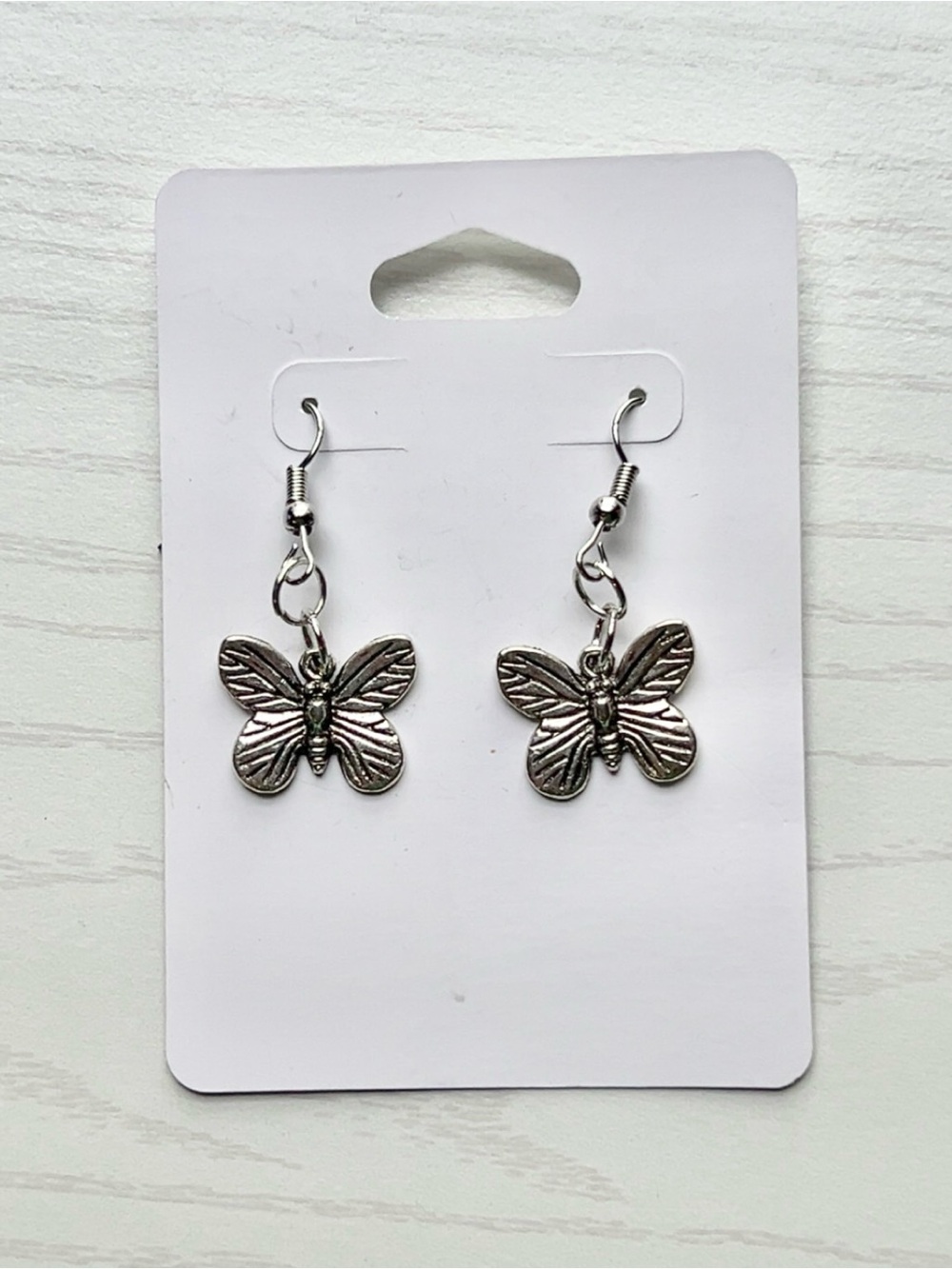 Silver Butterfly Artisan Earrings